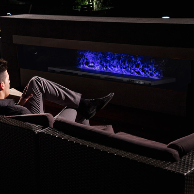Modern home 1080-inch black LED multi-color adjustable water vapor mist fireplace