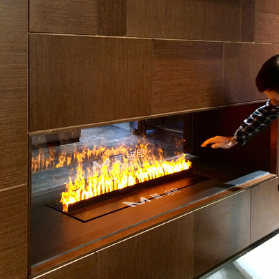 Modern home 1080-inch black LED multi-color adjustable water vapor mist fireplace